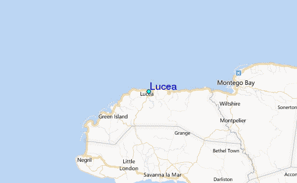 Lucea Tide Station Location Map