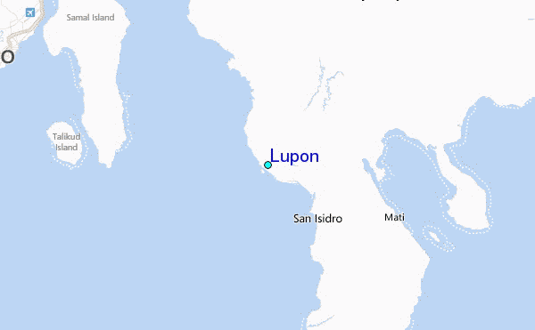 Lupon Tide Station Location Map