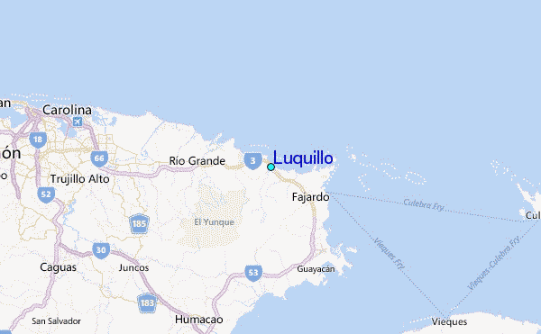 Luquillo Tide Station Location Map