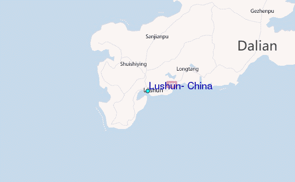 Lushun, China Tide Station Location Map