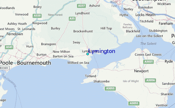 Lymington Tide Station Location Map