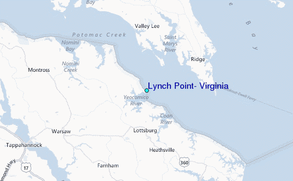 Lynch Point, Virginia Tide Station Location Map