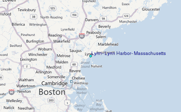 Lynn, Lynn Harbor, Massachusetts Tide Station Location Map