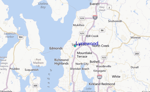 Lynnwood Tide Station Location Map