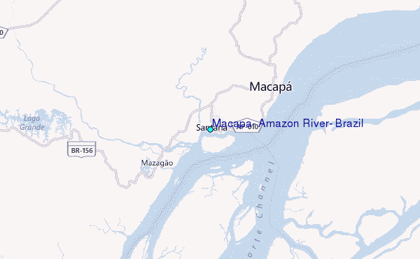 Macapa, Amazon River, Brazil Tide Station Location Map