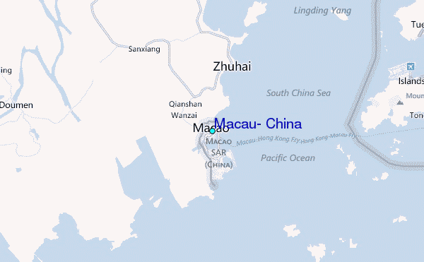 Macau, China Tide Station Location Map