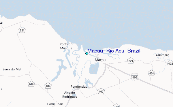 Macau, Rio Acu, Brazil Tide Station Location Map
