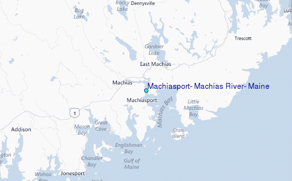 Machiasport, Machias River, Maine Tide Station Location Map