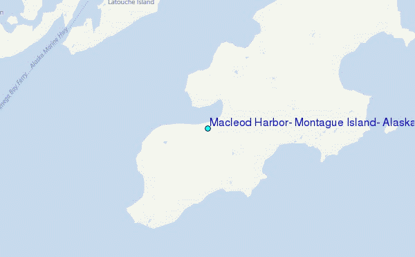 Macleod Harbor, Montague Island, Alaska Tide Station Location Map