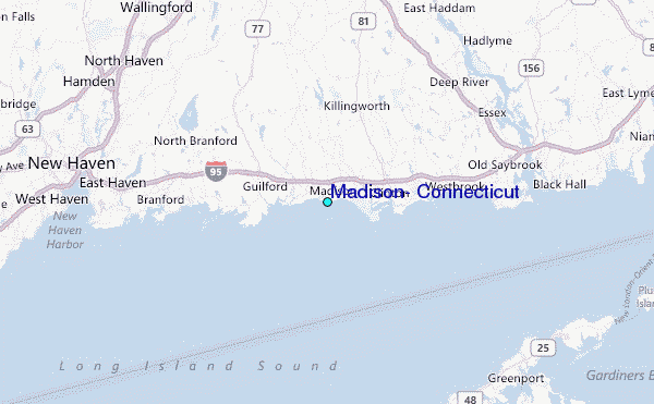 Madison, Connecticut Tide Station Location Map