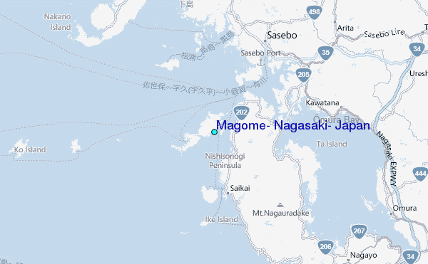 Magome, Nagasaki, Japan Tide Station Location Map