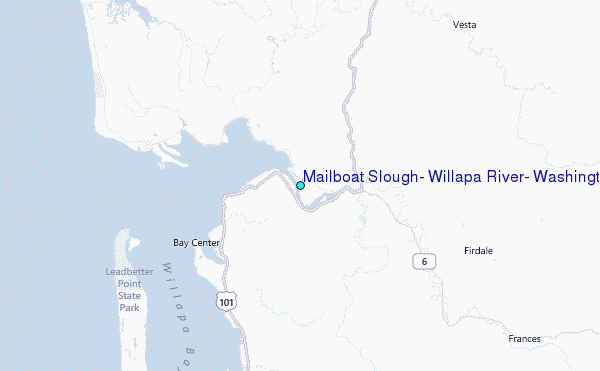 Mailboat Slough, Willapa River, Washington Tide Station Location Map