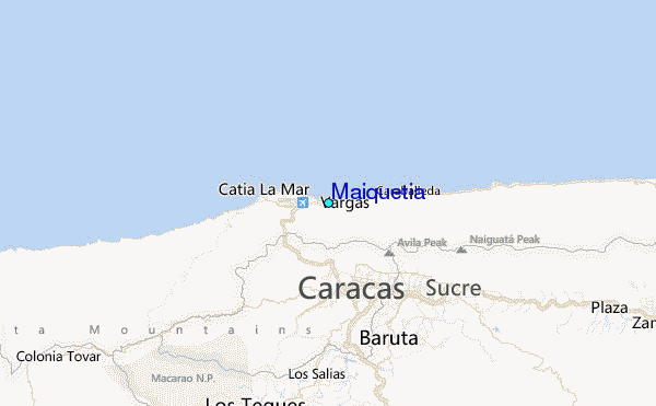 Maiquetia Tide Station Location Map