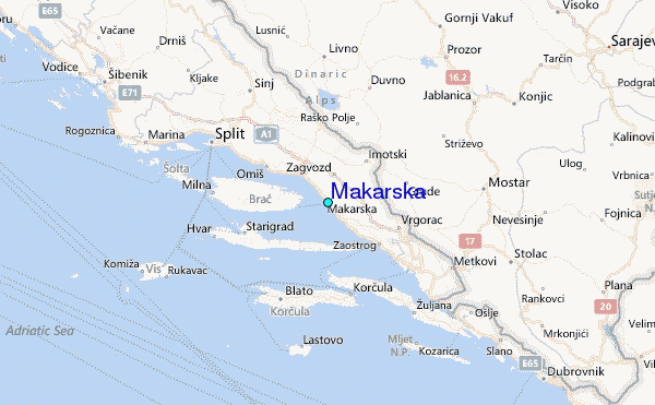 Makarska Tide Station Location Guide