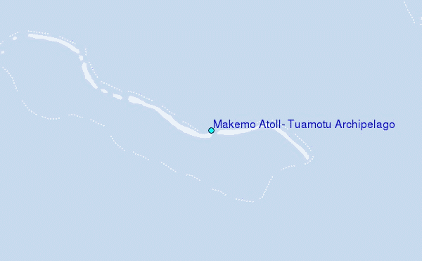 Makemo Atoll, Tuamotu Archipelago Tide Station Location Map