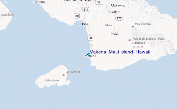 Makena, Maui Island, Hawaii Tide Station Location Map