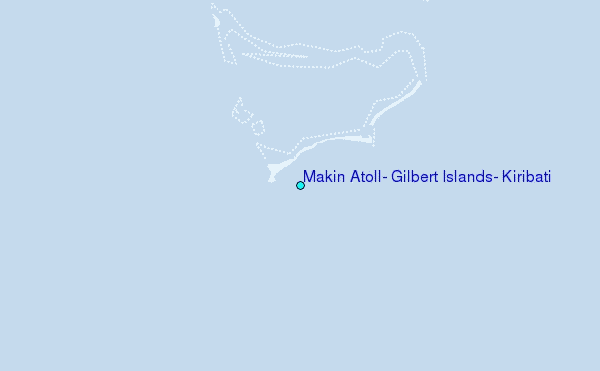 Makin Atoll, Gilbert Islands, Kiribati Tide Station Location Map