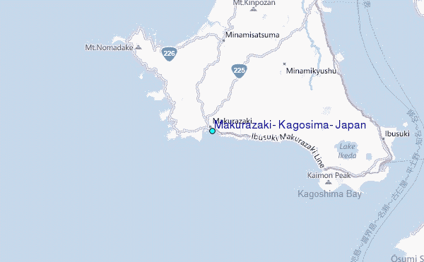 Makurazaki, Kagosima, Japan Tide Station Location Map