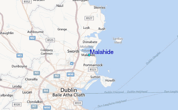 Malahide Tide Station Location Map
