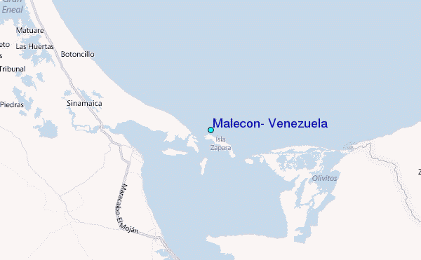 Malecon, Venezuela Tide Station Location Map
