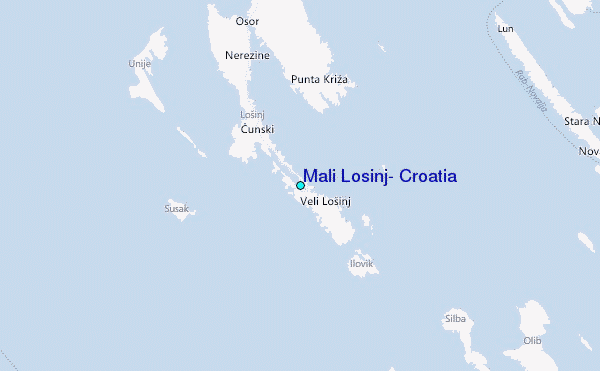 Mali Losinj, Croatia Tide Station Location Map