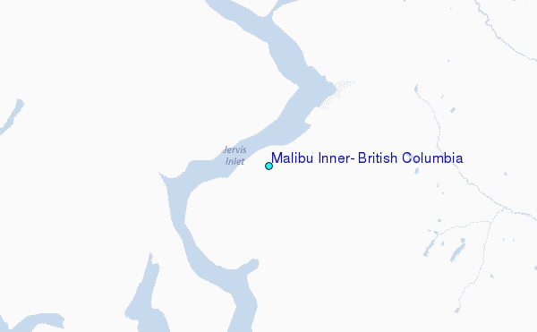 Malibu Inner, British Columbia Tide Station Location Map