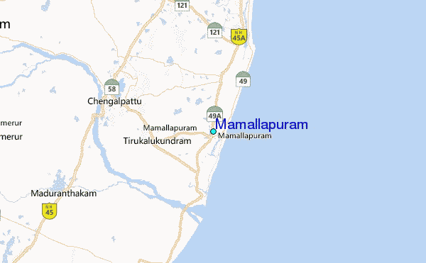 Mamallapuram Tide Station Location Map