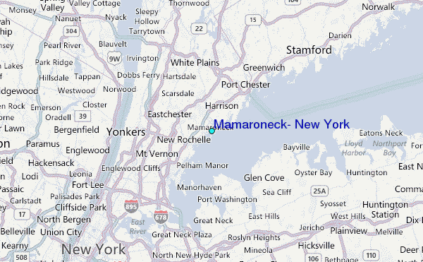 Mamaroneck, New York Tide Station Location Map