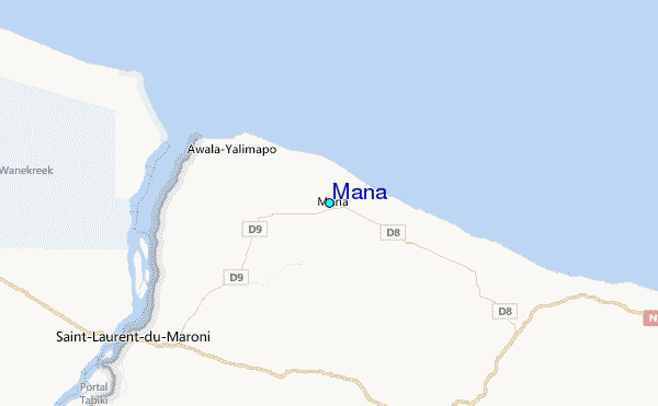 Mana Tide Station Location Map