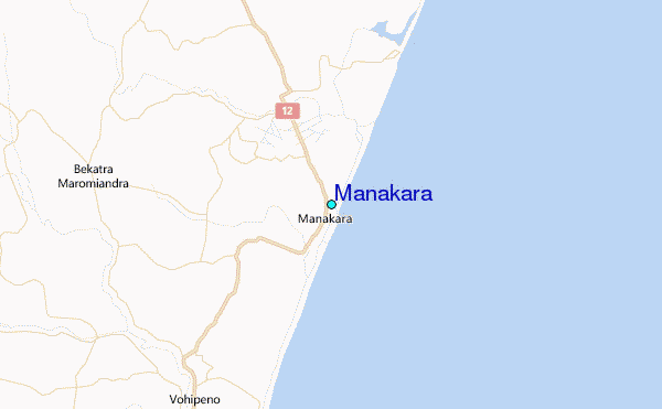 Manakara Tide Station Location Map