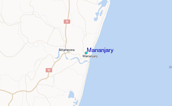 Mananjary Tide Station Location Map