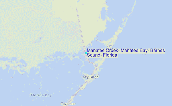 Manatee Creek, Manatee Bay, Barnes Sound, Florida Tide Station Location Map