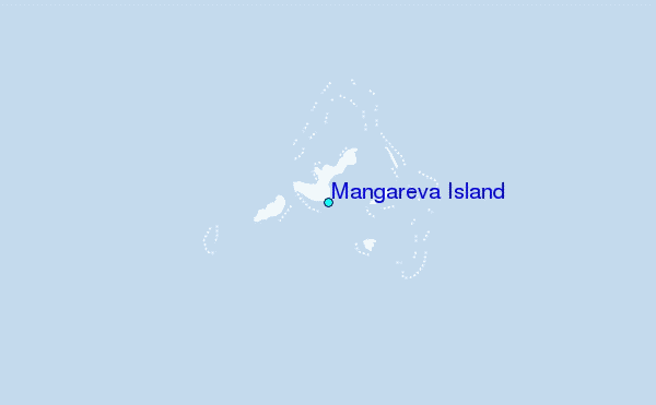 Mangareva Island Tide Station Location Map