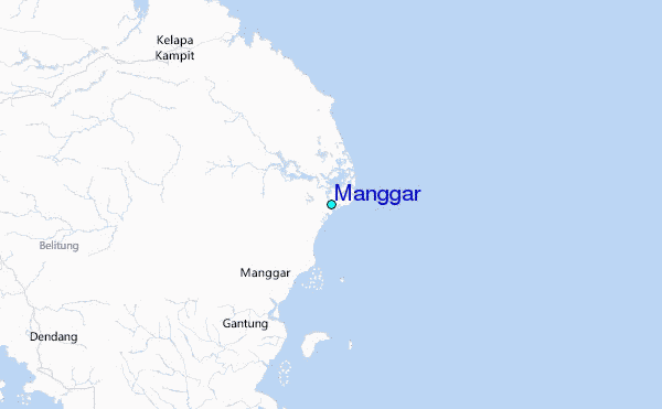 Manggar Tide Station Location Map