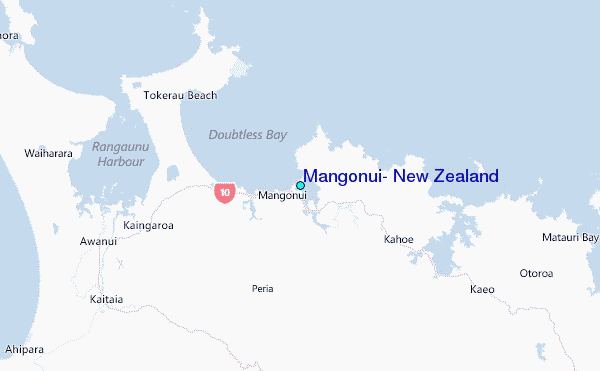 Mangonui, New Zealand Tide Station Location Map