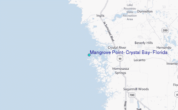 Mangrove Point, Crystal Bay, Florida Tide Station Location Map