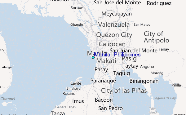 Manila, Philippines Tide Station Location Map