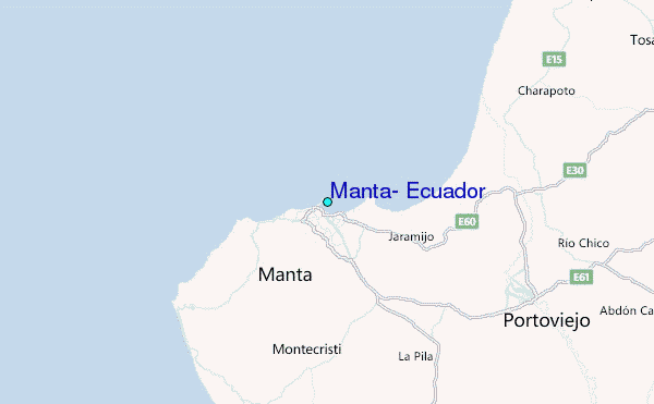 Manta, Ecuador Tide Station Location Map