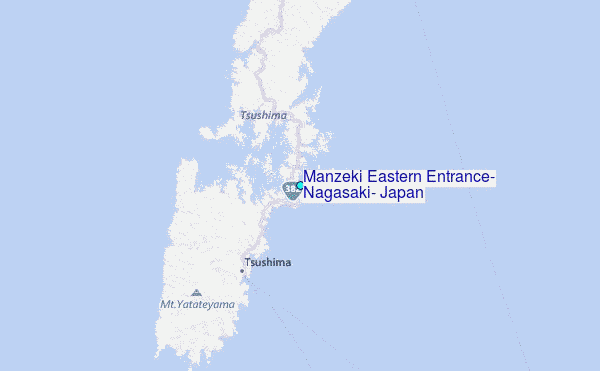 Manzeki Eastern Entrance, Nagasaki, Japan Tide Station Location Map
