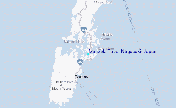 Manzeki Thuo, Nagasaki, Japan Tide Station Location Map