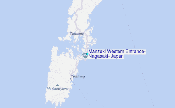 Manzeki Western Entrance, Nagasaki, Japan Tide Station Location Map