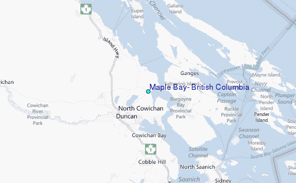 Maple Bay, British Columbia Tide Station Location Map