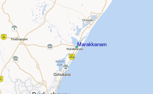 Marakkanam Tide Station Location Map