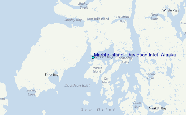 Marble Island, Davidson Inlet, Alaska Tide Station Location Map