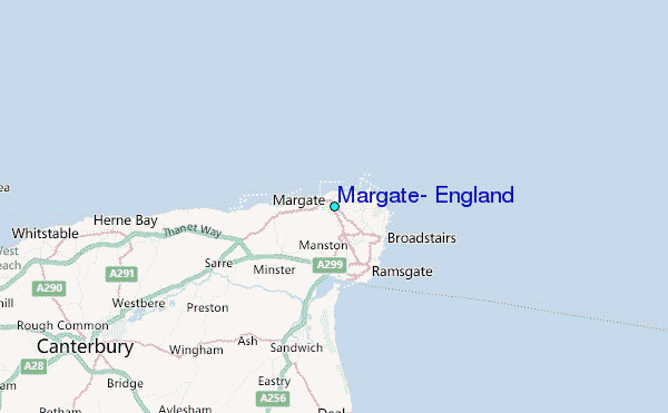 Margate, England Tide Station Location Map