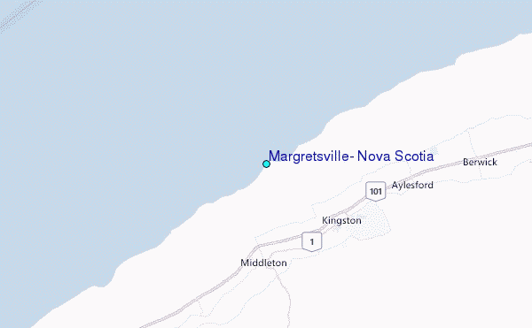 Margretsville, Nova Scotia Tide Station Location Map