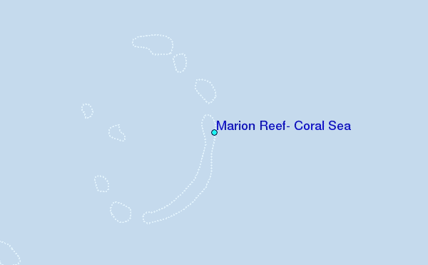 Marion Reef, Coral Sea Tide Station Location Map