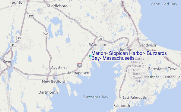 Marion, Sippican Harbor, Buzzards Bay, Massachusetts Tide Station Location Map