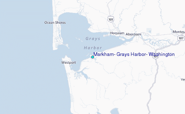 Markham, Grays Harbor, Washington Tide Station Location Map