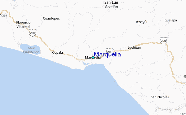 Marquelia Tide Station Location Map